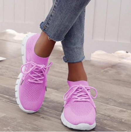 Orthopedische sneakers met mesh bovenwerk