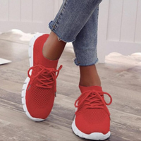 Orthopedische sneakers met mesh bovenwerk