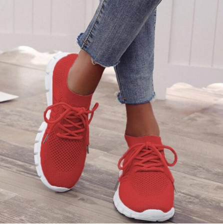 Orthopedische sneakers met mesh bovenwerk