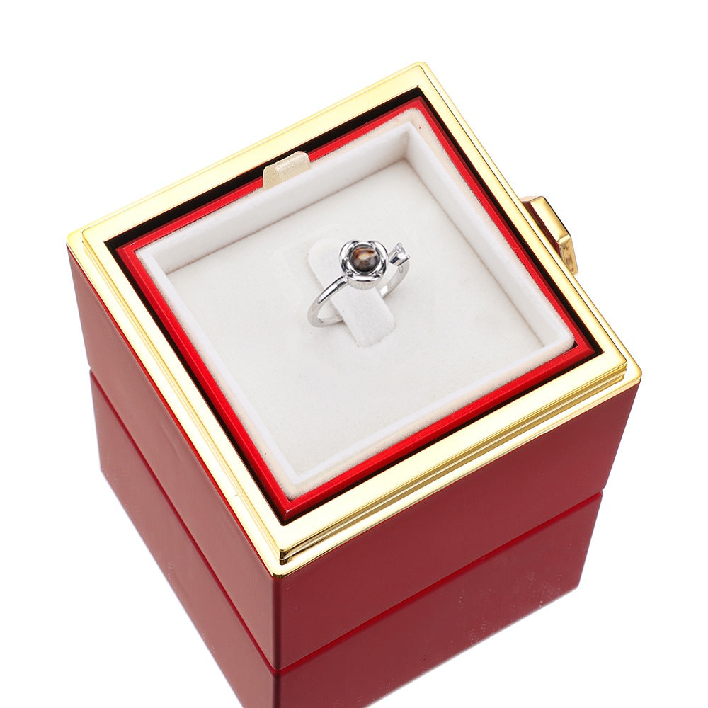 Rozenbox met Projectiering en Echte Roos