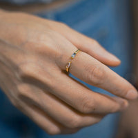 Duo Geboortesteen Ring