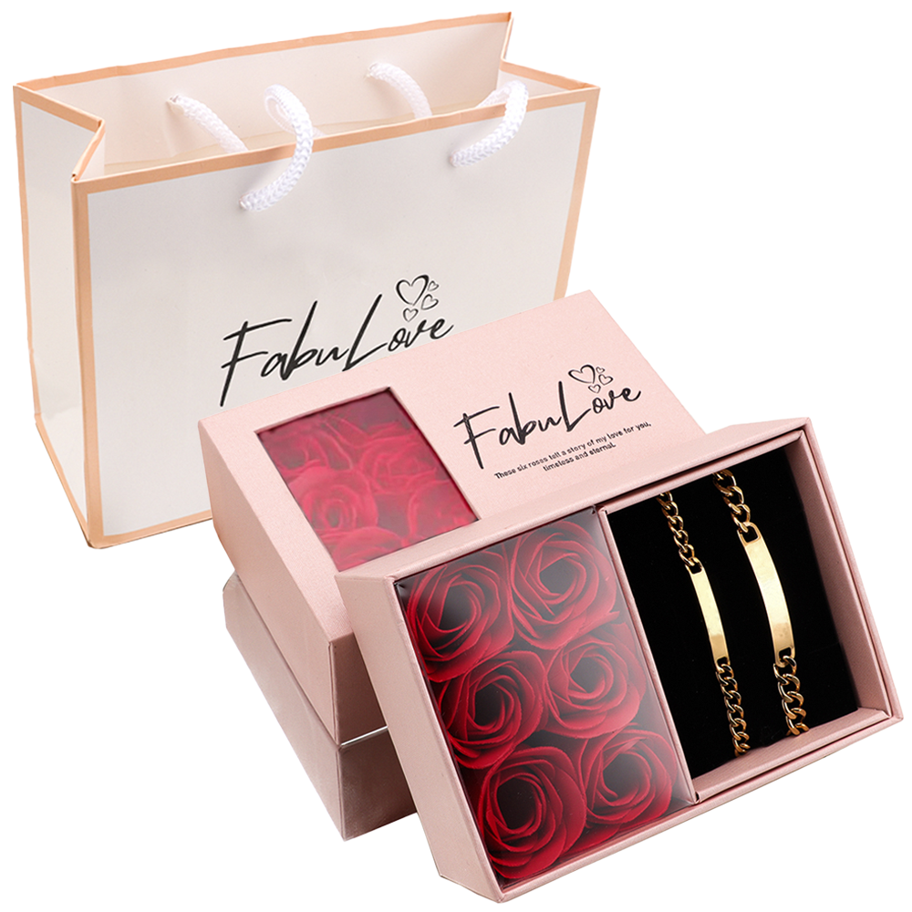 Cadeaudoos met 6 Eeuwige Rozen