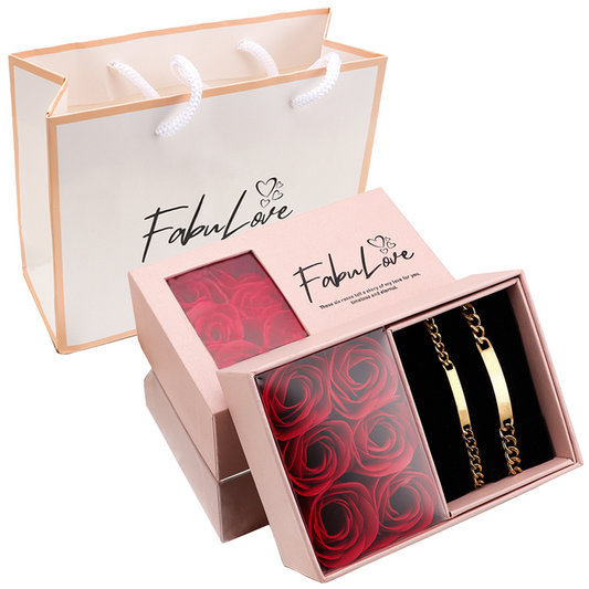 Cadeaudoos met 6 Eeuwige Rozen