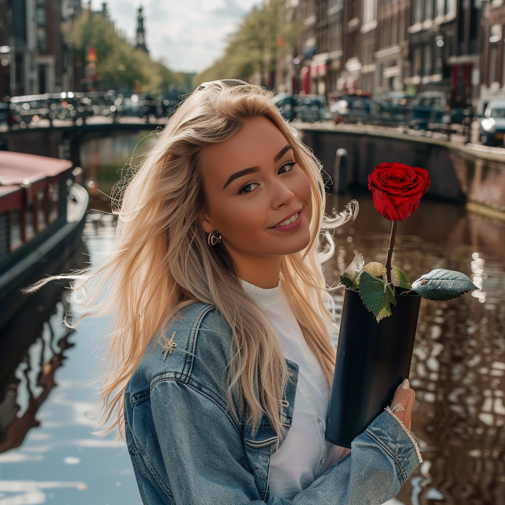 Klassieke Eeuwige Roos met Steel