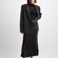 Satijnen rok met hoge taille – Leona