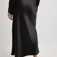 Satijnen rok met hoge taille – Leona