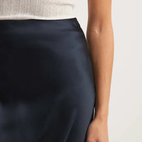 Satijnen rok met hoge taille – Leona