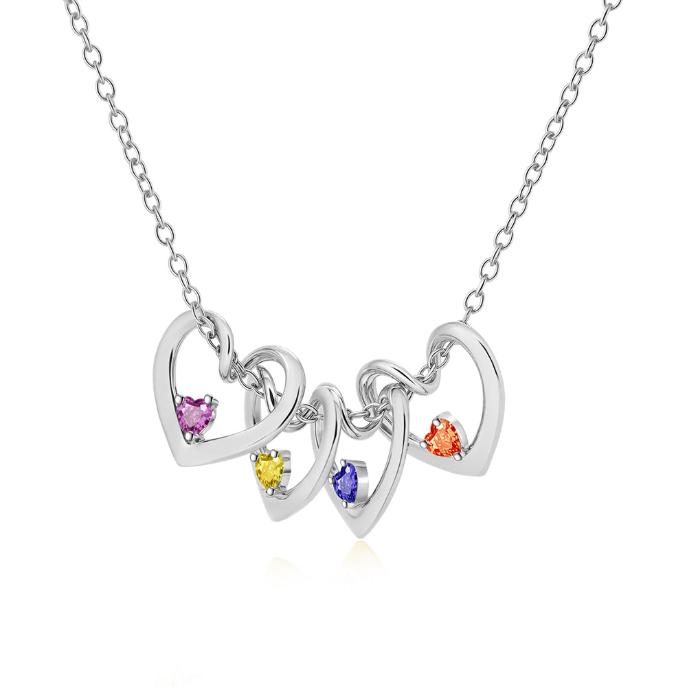 Ketting met Hartjes en Geboortestenen