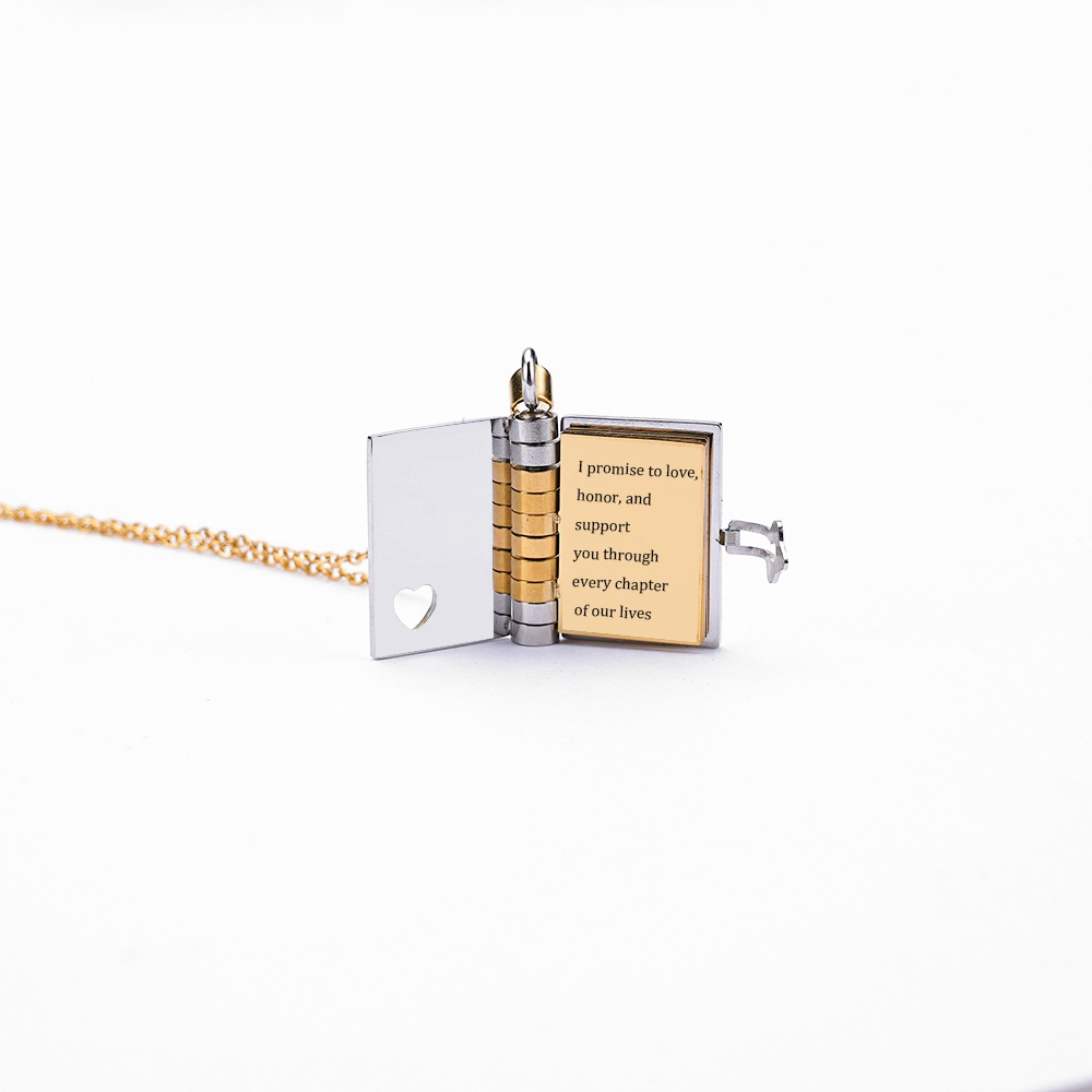 Gepersonaliseerde Boek Medaillon Ketting