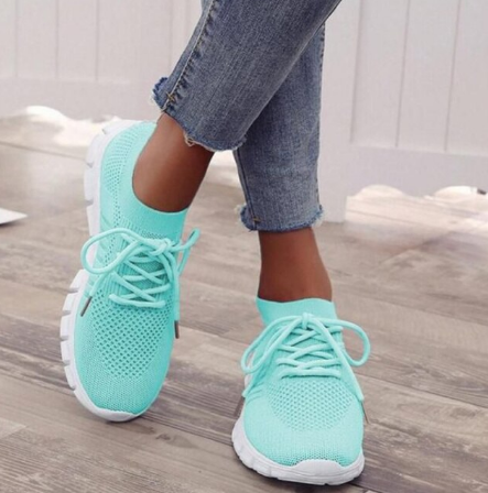 Orthopedische sneakers met mesh bovenwerk