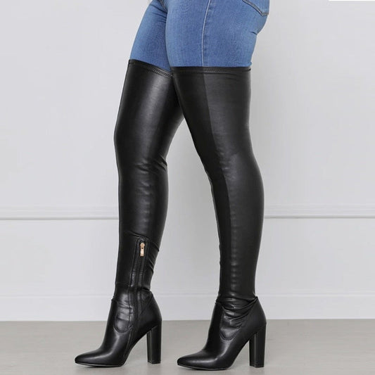 Overknee laarzen met hoge schacht