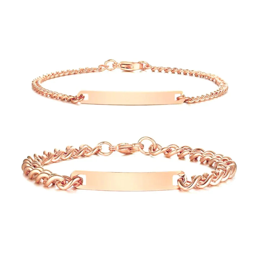 Gegraveerde Armbandenset met Eeuwige Rozenbox
