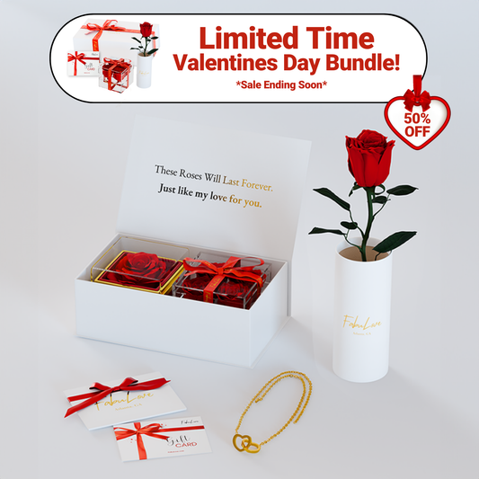 Eeuwige Rozenbox Set met Losse Roos